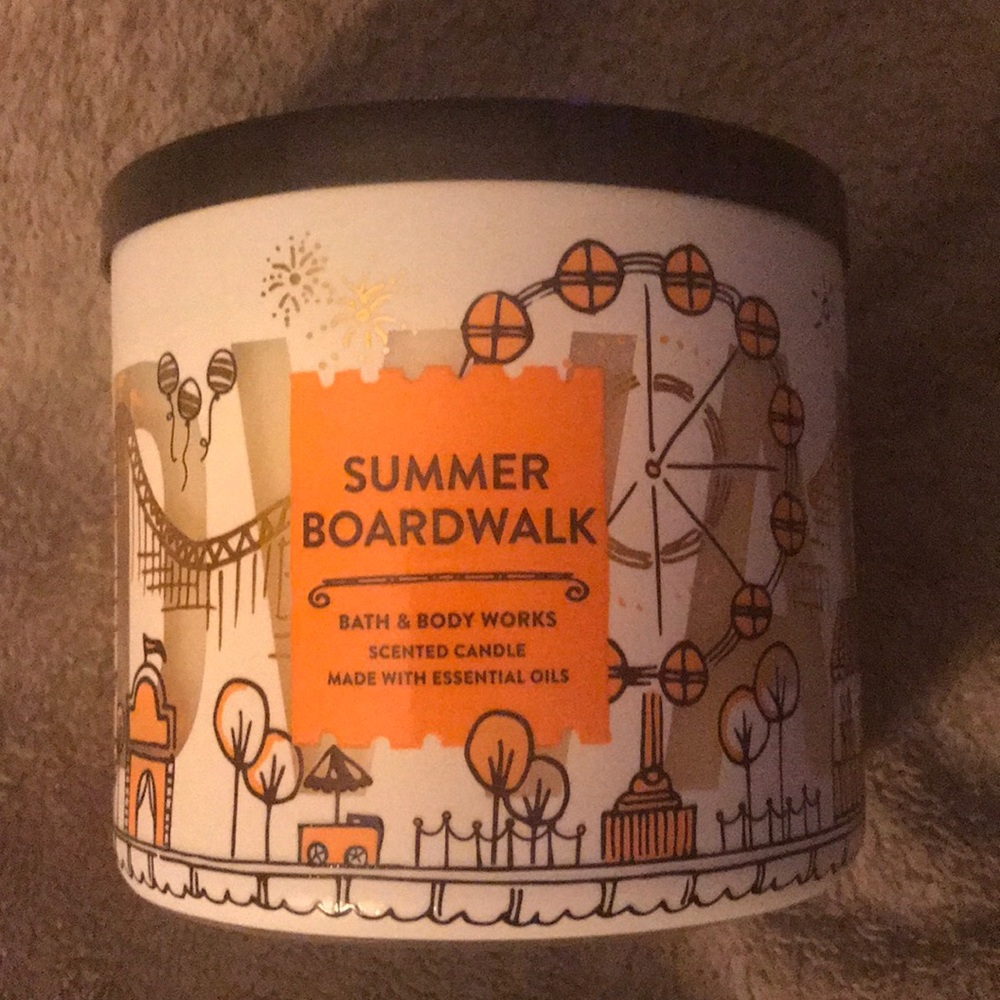 Brand New Summer Boardwalk 3 Wick Candle